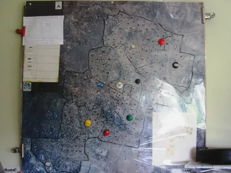 image of property map marked with paddocks